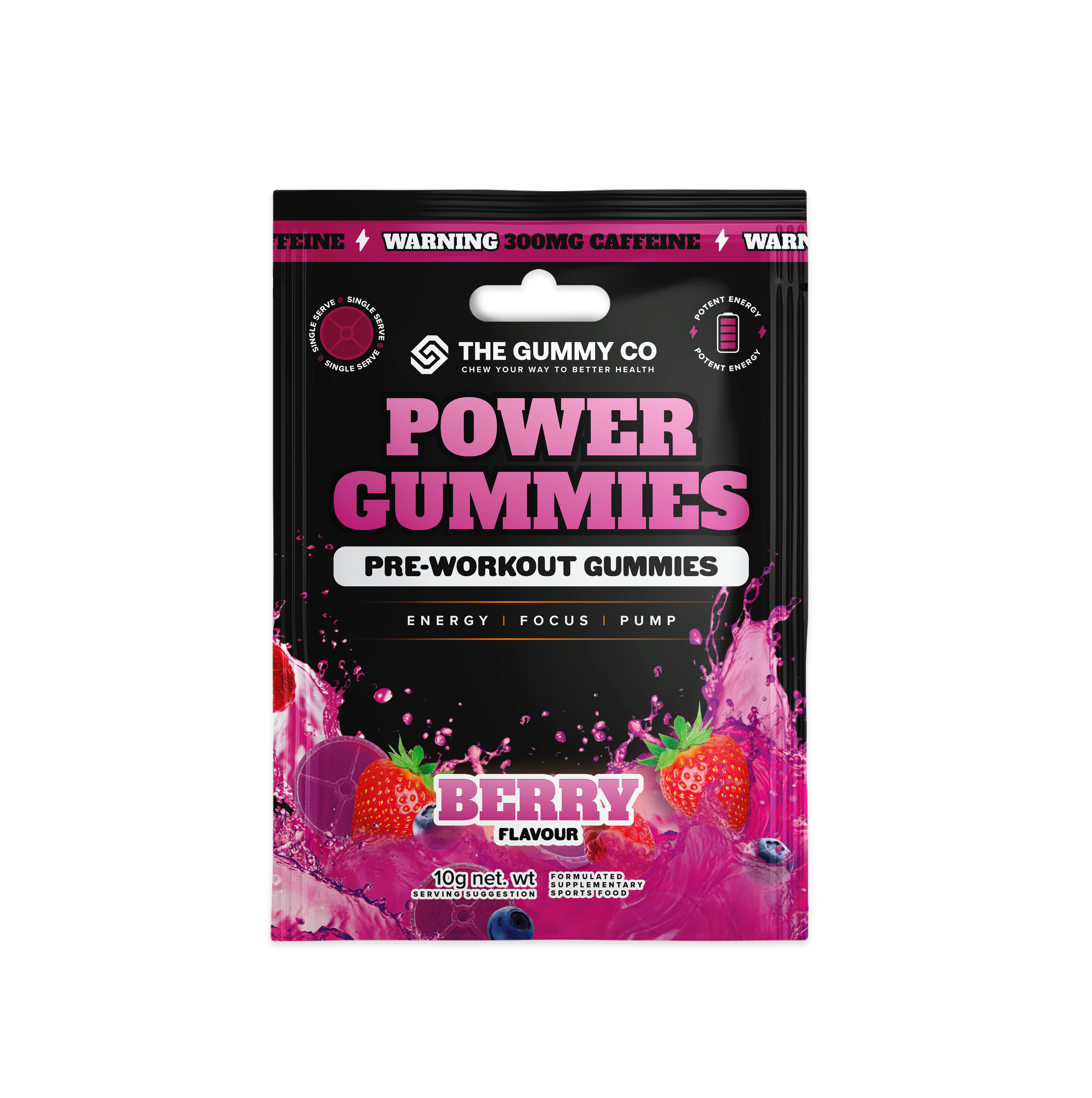 TGC POWER GUMMIES - VENDING Single Serve / BERRY