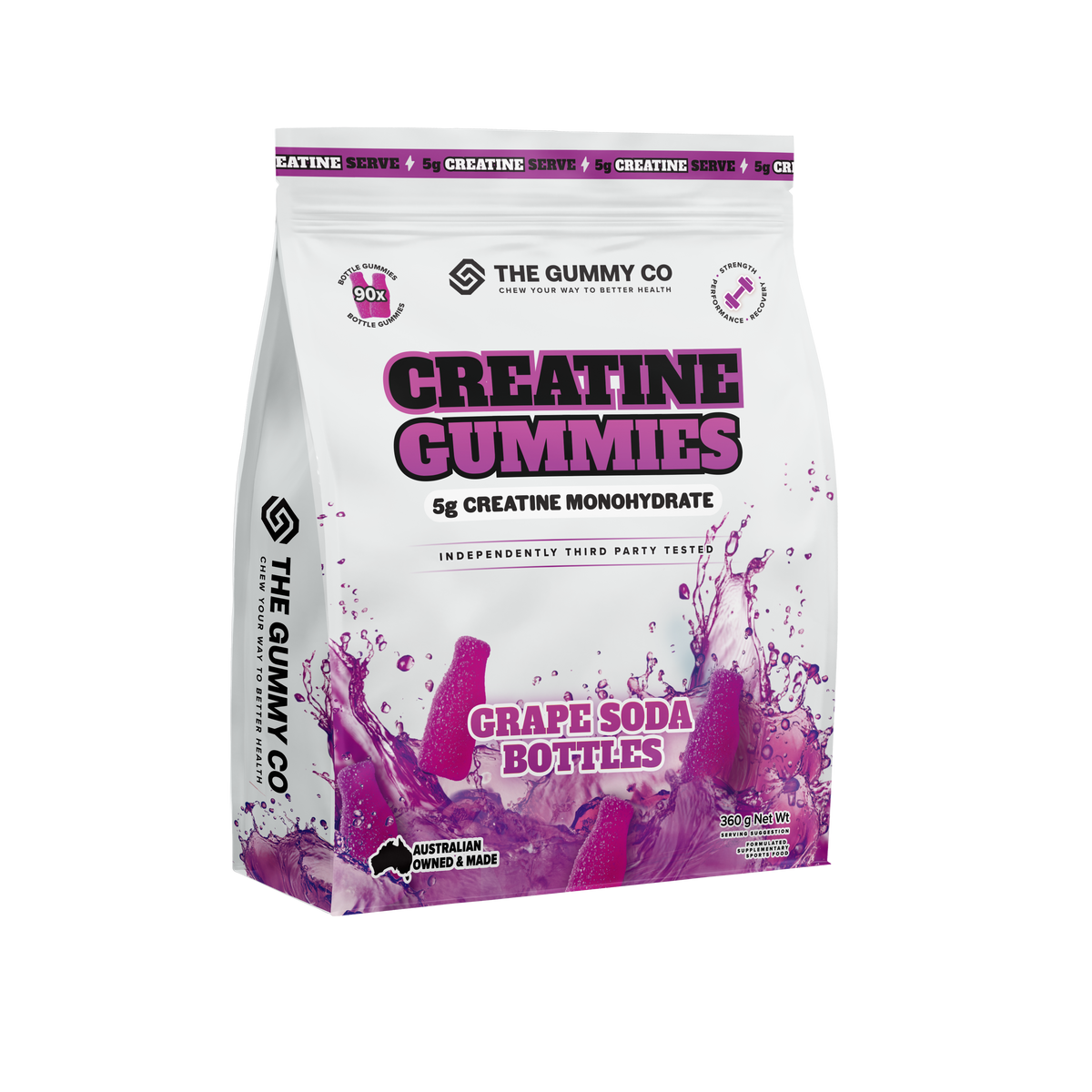 TGC CREATINE GUMMIES 30 serve / GRAPE SODA BOTTLES