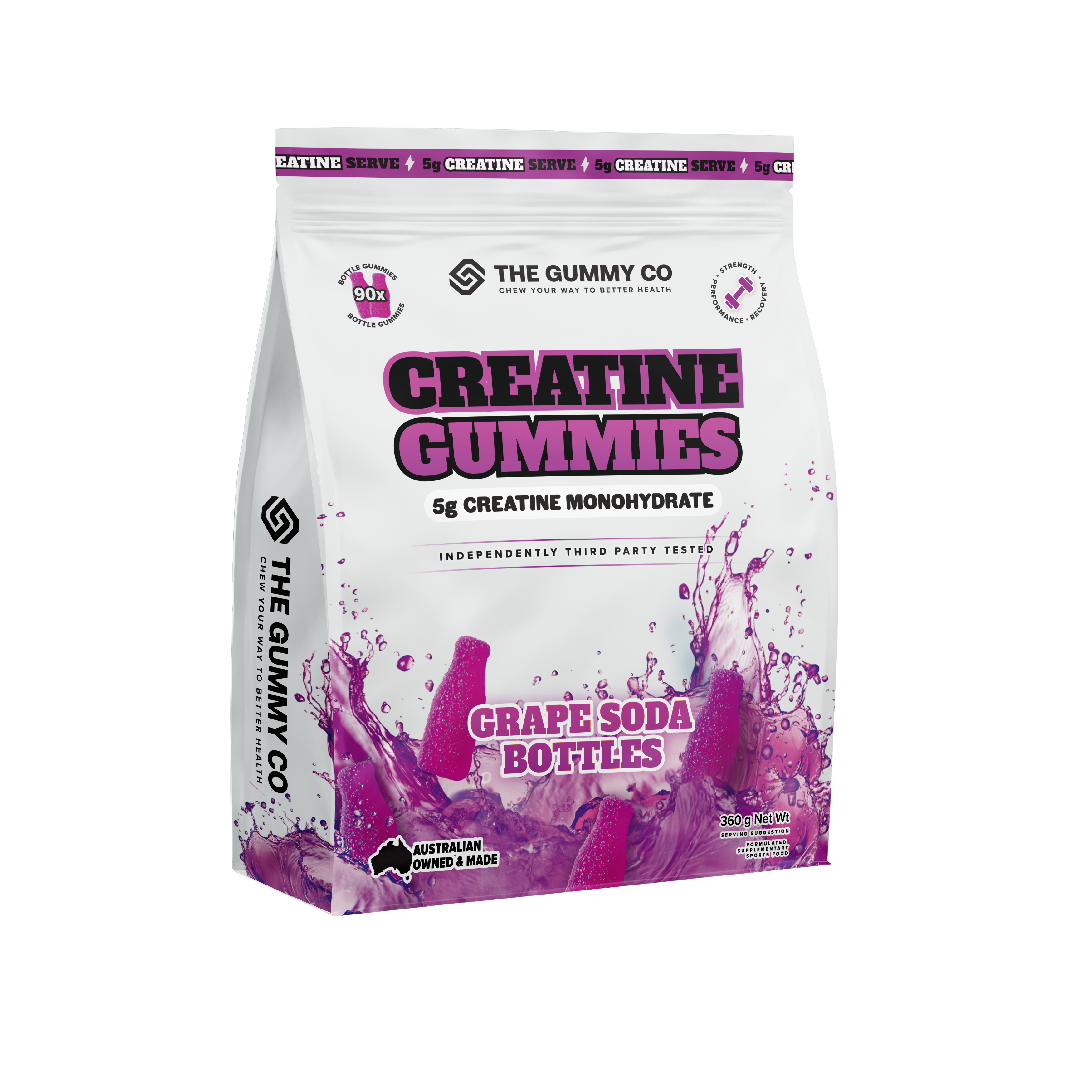 TGC CREATINE GUMMIES 30 serve / GRAPE SODA BOTTLES