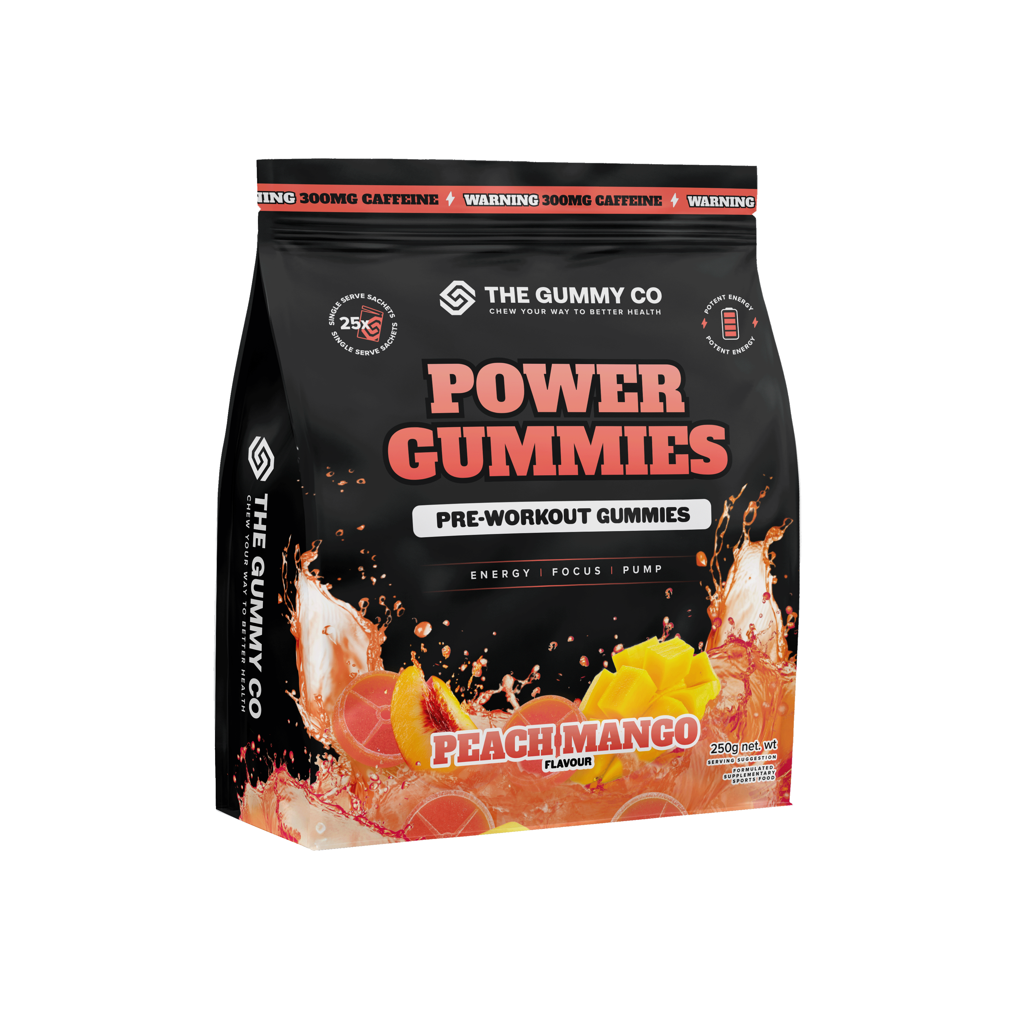 Power Gummies - 25 Serve - Peach Mango