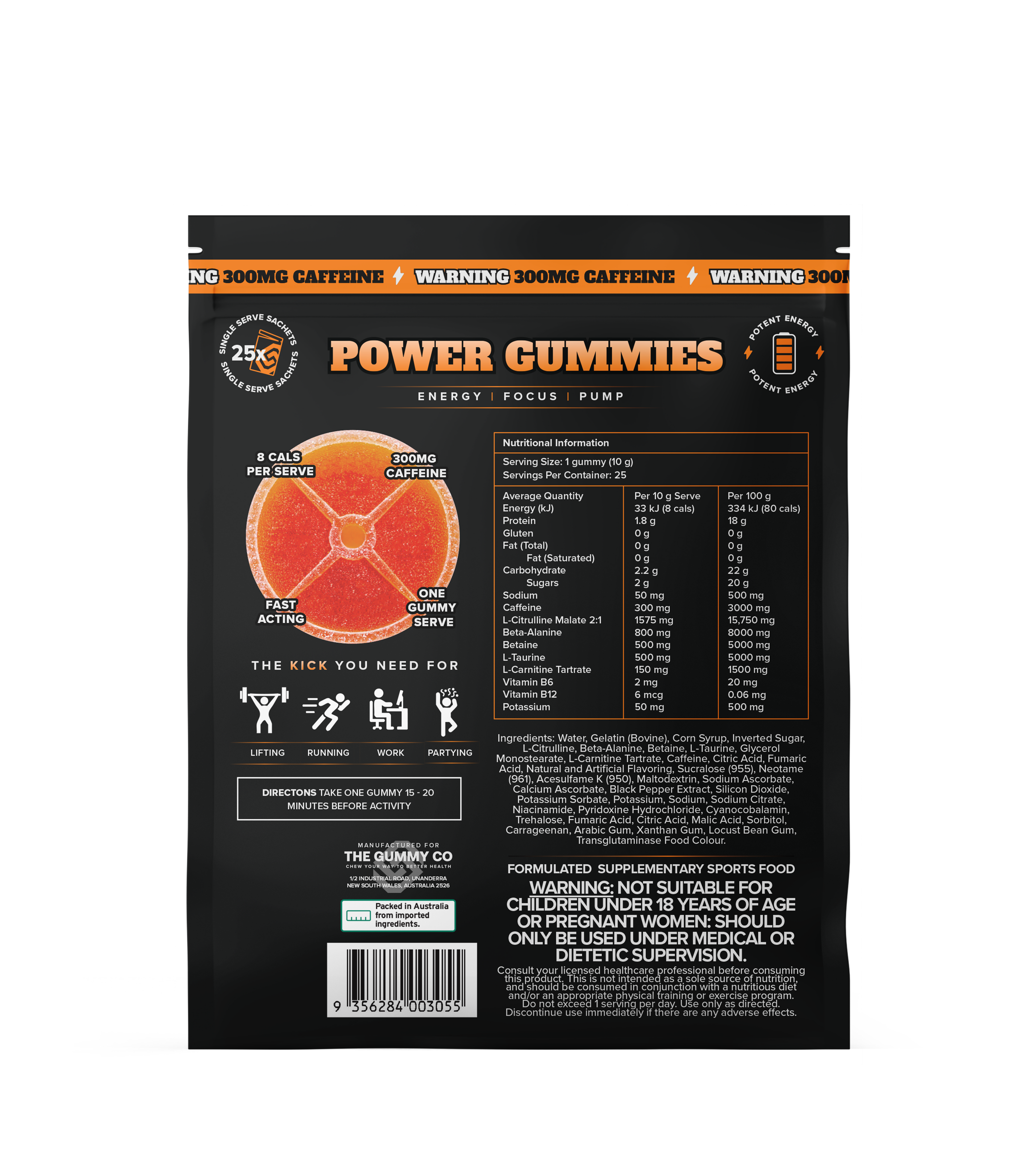Power Gummies - 25 Serve - Orange
