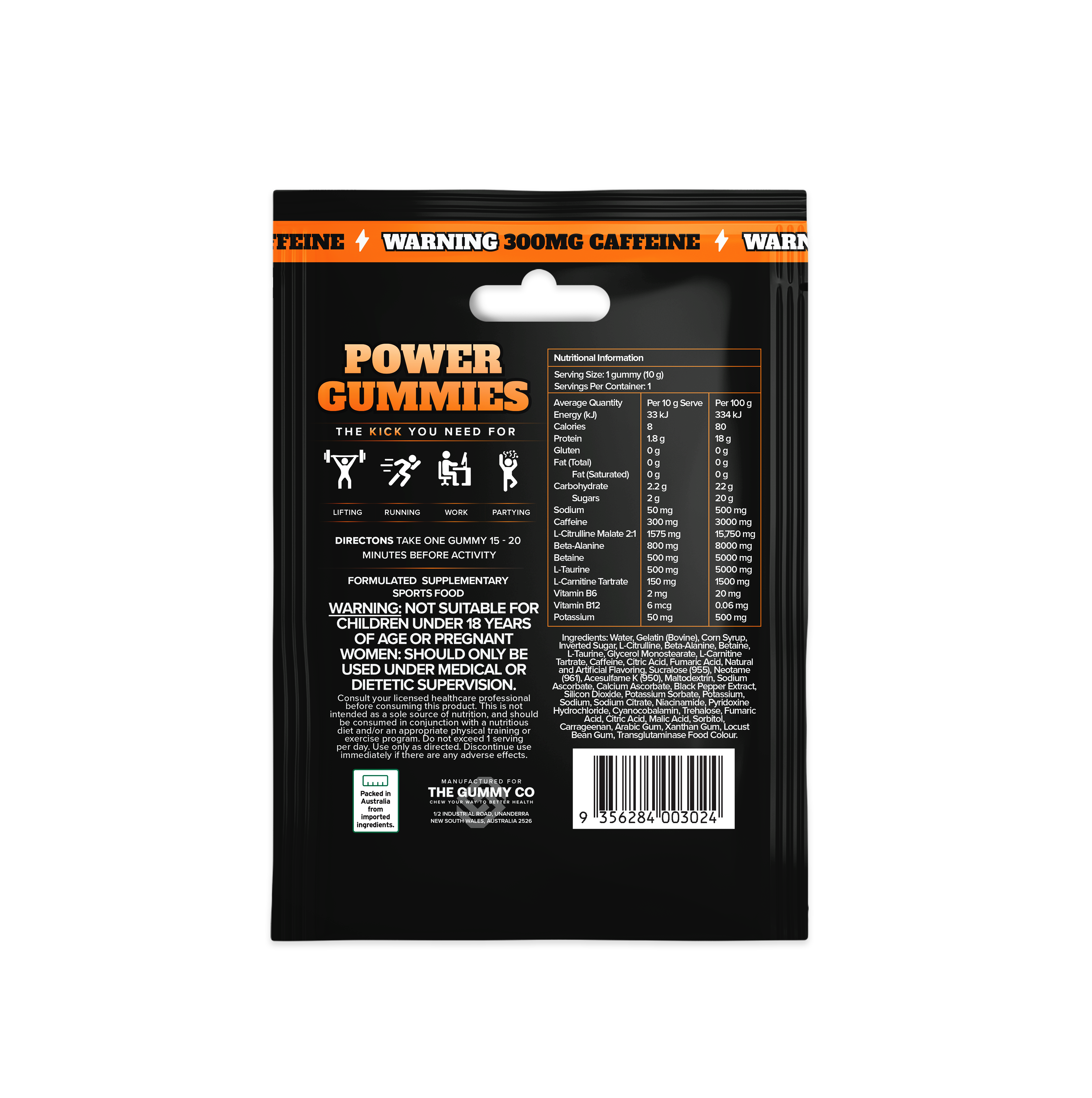 Power Gummies - Single Serve - Orange