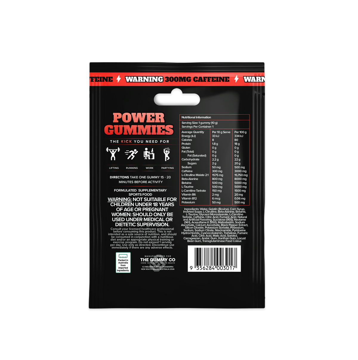 TGC POWER GUMMIES - VENDING Single Serve / PEACH MANGO