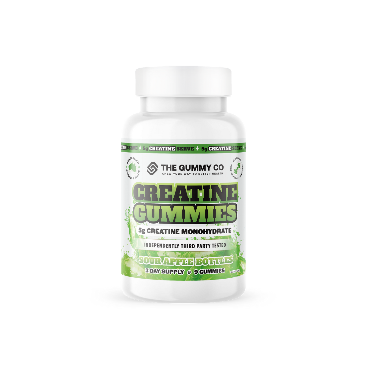 TGC CREATINE GUMMIES 3 Serve / SOUR APPLE